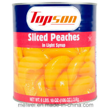 3000g Canned Yellow Peach Sliced in Light Syrup